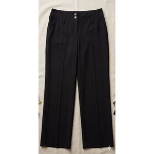 Body by Victoria Black Dress Pants Womens 10 Tall Career Work Stretch Slacks
